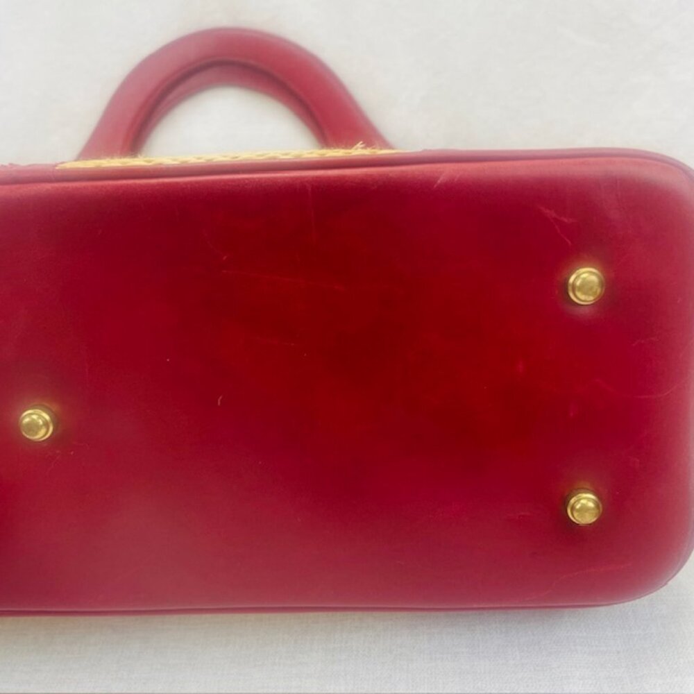 Rafe New York Tote Satchel Bag - Red Tan 16" X 11" - Picture 12 of 16